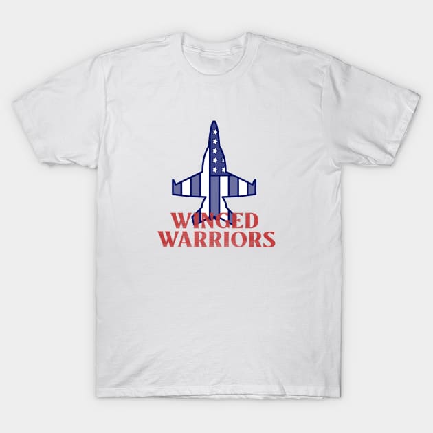 Airforce Winged Warriors American Jet T-Shirt by DC Bell Design